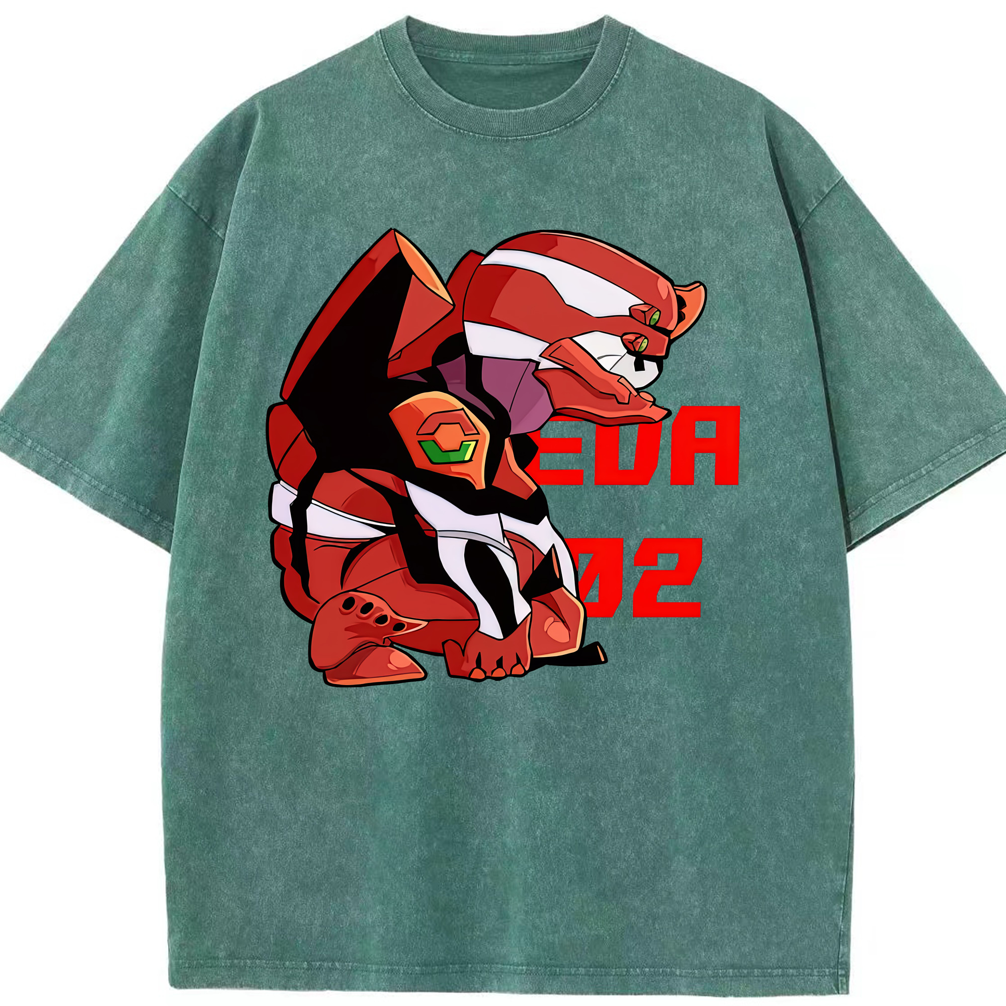 （画像用） EVA 新世紀エヴァンゲリオン 綿100% ヴィンテージ風 半袖Tシャツ（フロントプリント）